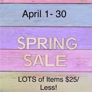 Spring Sale! All Month!